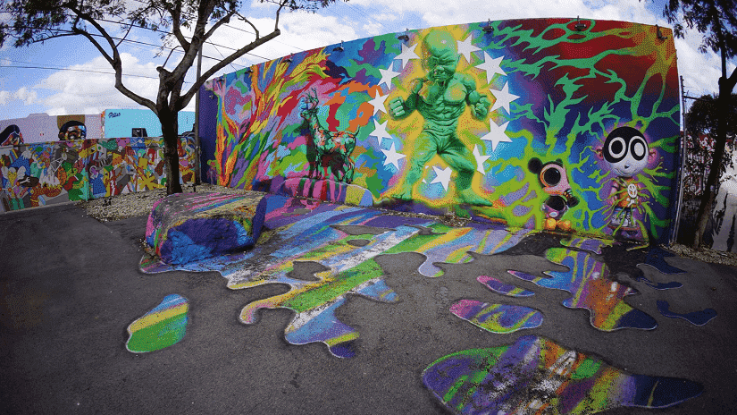 O bairro da arte Wynwood Wall em Miami