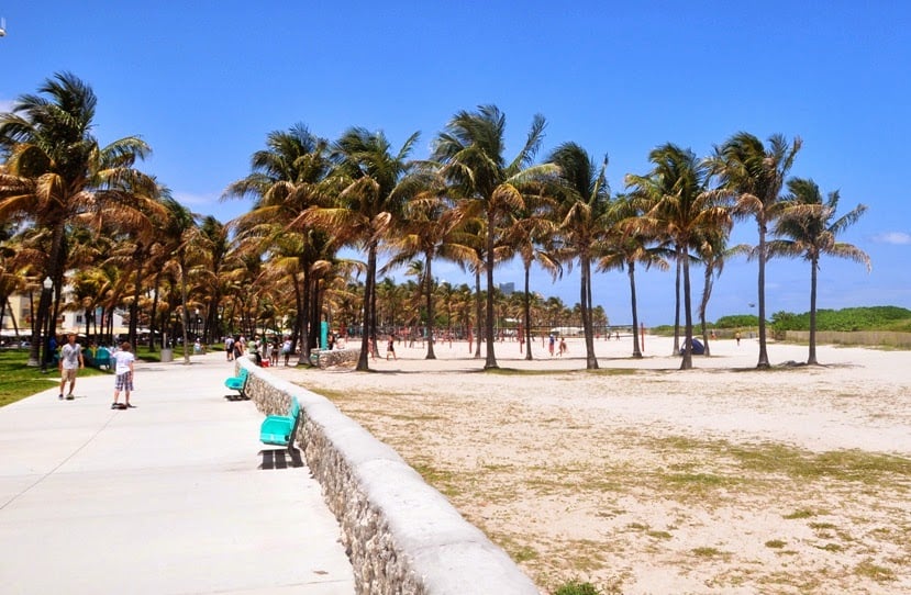 Lummus Park em Miami: Praia e parque em Miami Beach