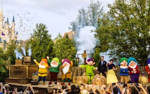 Trem dos sete anões no Disney Magic Kingdom em Orlando