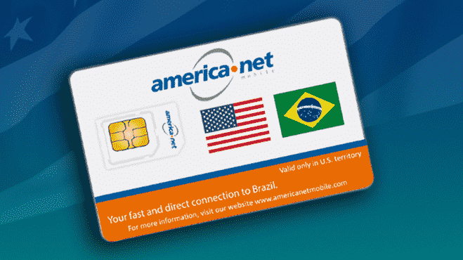 Chip da America Net Mobile: Ligações e Internet nos EUA