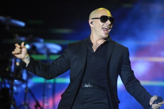 Pitbull na Festa de ano-novo com o Pitbull em Miami