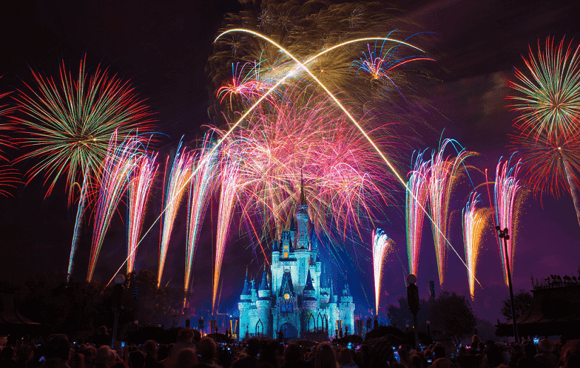 Show de fogos de artifício na Disney em Orlando