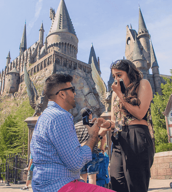  Pedido de casamento no parque do Harry Potter em Orlando
