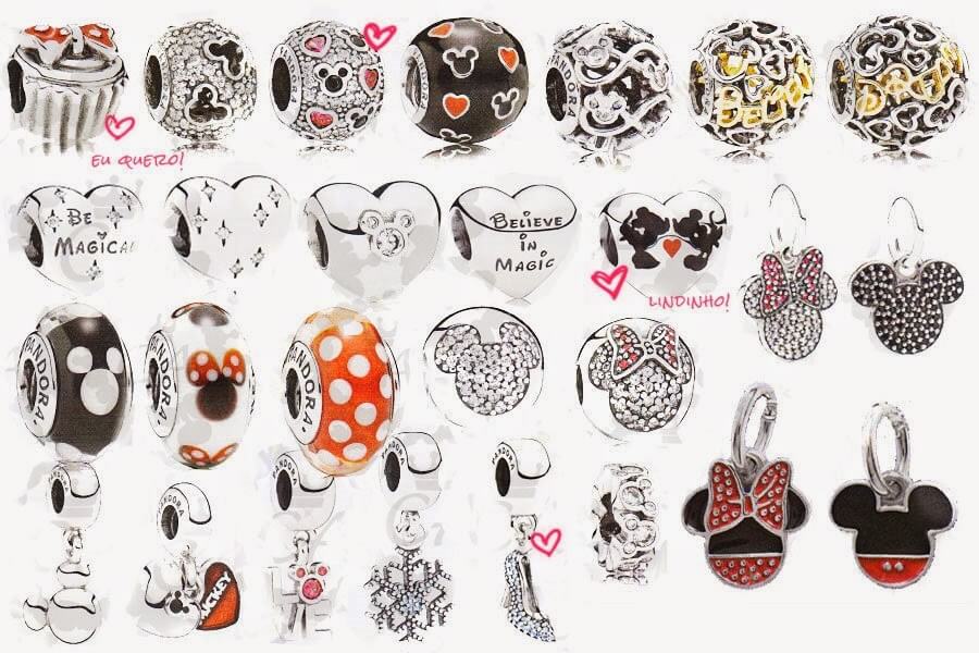 Lojas da Pandora em Miami: onde comprar pulseiras: Berloques do Mickey e Minnie da Pandora Disney