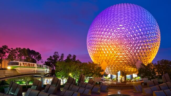 Mapa do Parque Epcot Center da Disney em Orlando