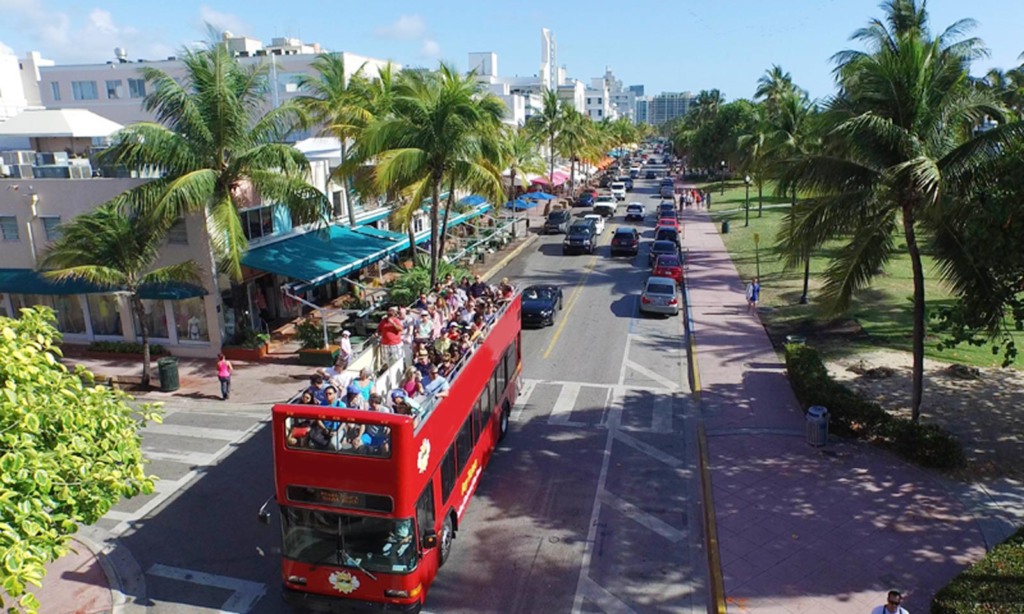 Ônibus de passeio por Miami