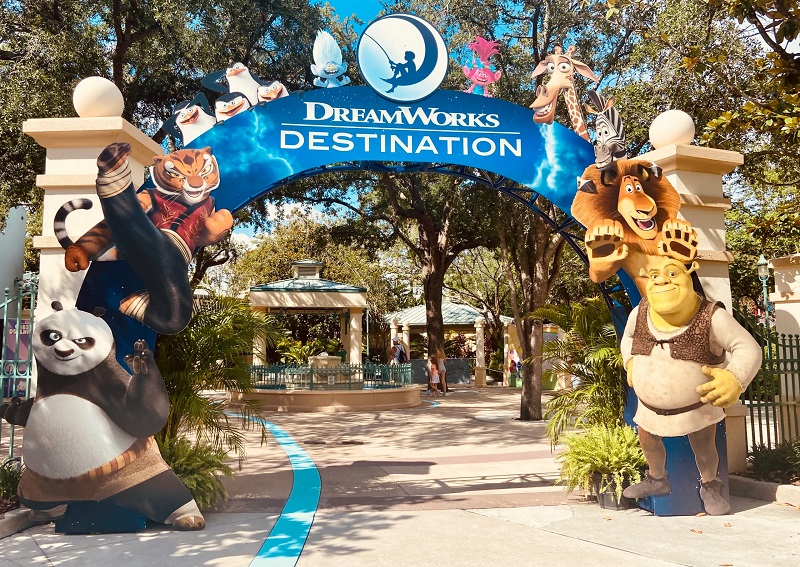 Entrada da área infantil Dreamworks Destination na Universal Orlando
